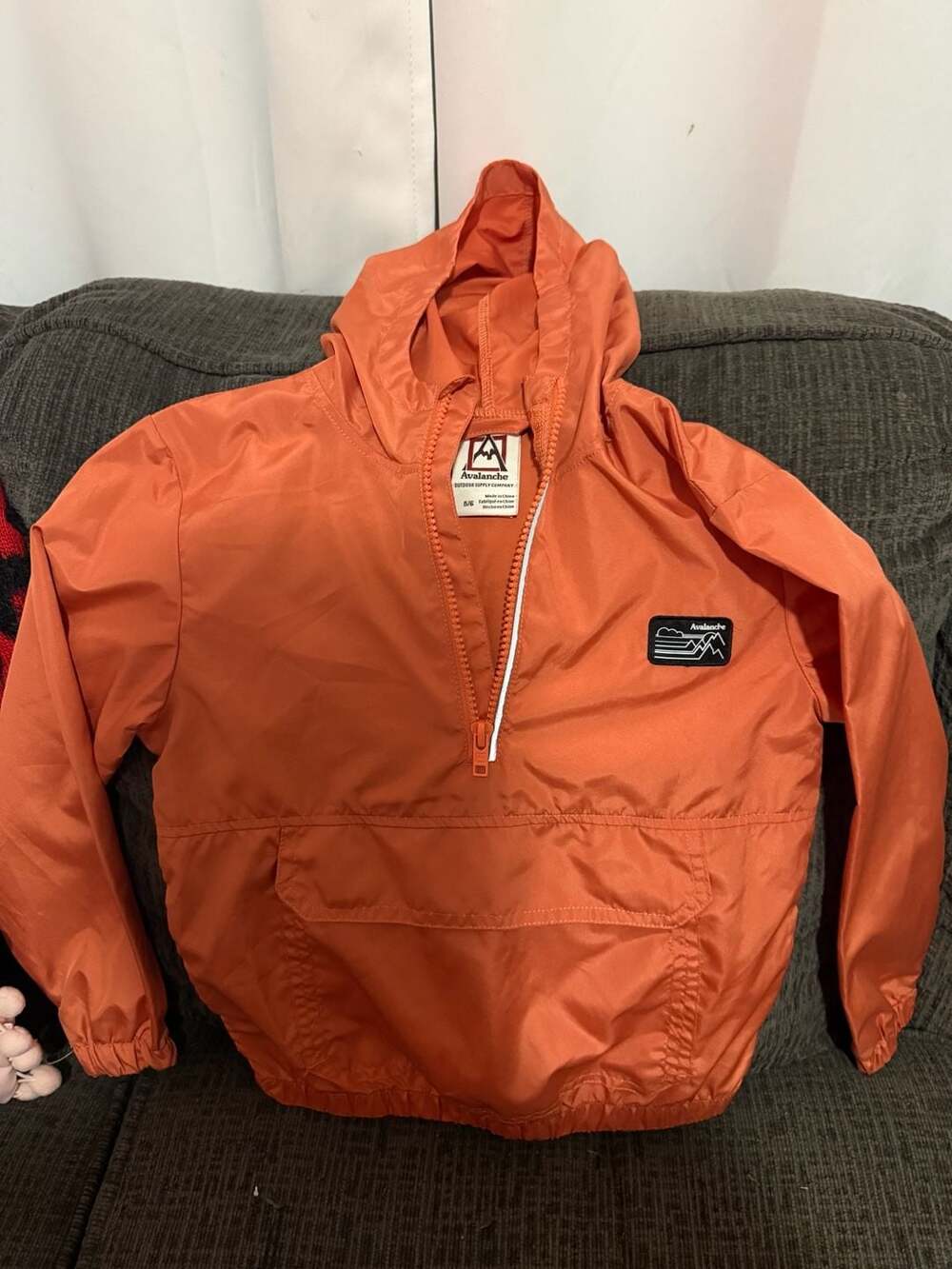 Avalanche Outdoor Supply Company Youth Quarter-Zip Hooded Windbreaker